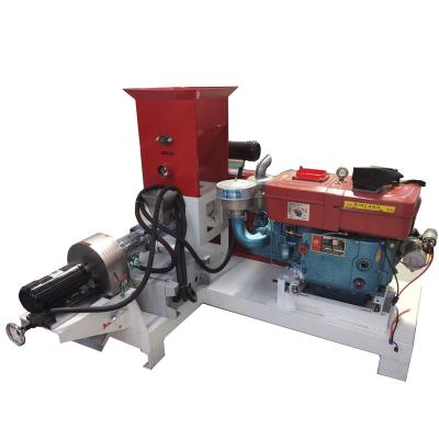 China Cultivate diesel engine dog cat feed pellet making machine pet food extruder for sale for sale