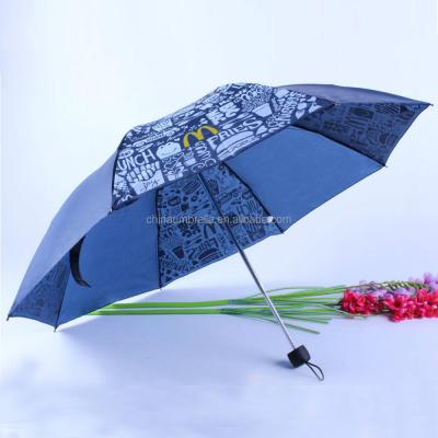 China Polyester Mcdonald Umbrella 3 Times Umbrella Advertising Umbrella for sale