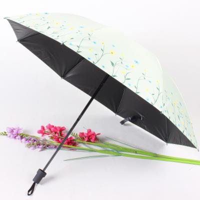 China Chromatic Double Swivel Design Heronsbill Design Parasols Umbrella Mini Folding Umbrella With Black Coating for sale