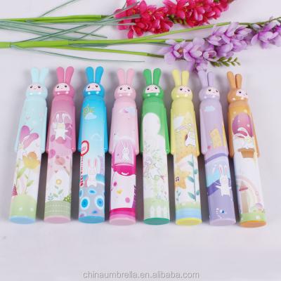 China Umbrella Three Fold Rabbit Bottle Umbrella Inside With Super Thin 3 Fold Pencil Umbrella Cartoon Design for sale