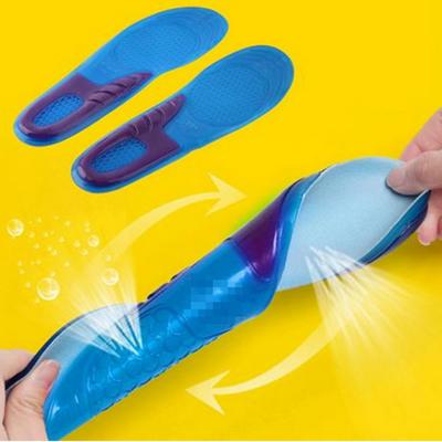 China Silicone Comfort Shoes Sweat Shoe Padded Liquid Filled Crivit Fitness Sport Orthopedic Insoles for sale