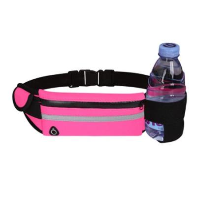 China Fitness Fanny Pack Running Waist Bag Outdoor Sport Waterproof Fanny Pack Waist Bag With Bottle Holder Earphone Jack for sale