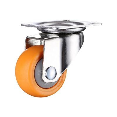 China 1/1.25/1.5/2 Inch Swivel Casters Wheel Rubber Rollers No Noise Wheels For Shopping Cart Trolley Caster for sale