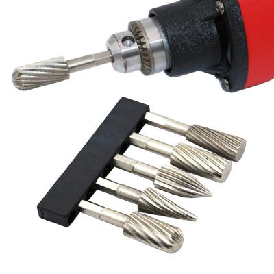 China Hot Sale 10pcs 6mm 6.35mm Shank Diameter Solid Tungsten Carbide Burrs Set for sale