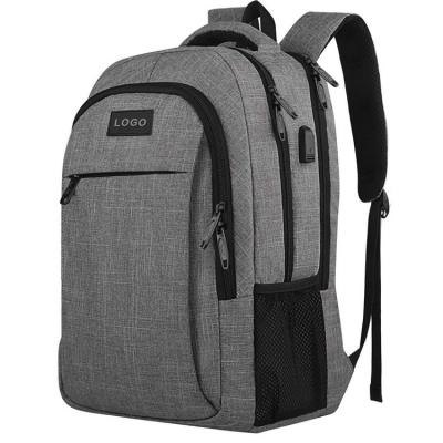 China With USB Hot Sales Waterproof Laptop Business Backpack Bag With Anti-theft Large Pocket Notebook Travel Backpack With Luggage Strap for sale