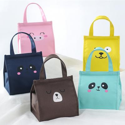 China Waterproof Customized Animal Print Insulated Lunch Bag For School Children Heat Insulation Lunch Box Bag Kids Lunch Bag for sale