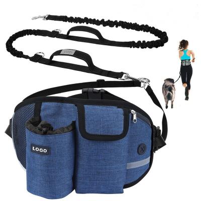 China New Water Proof Pet Waist Bag Outdoor Pussy Pack With Spring Lead Rope Sports Fitness Training Running Dog Walking Worthless Bag With Leash for sale