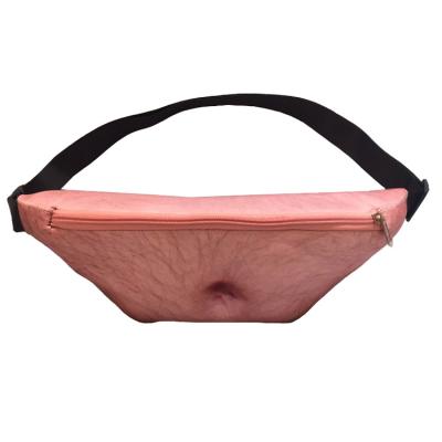 China Water Proof Beer Belly Coin Purse Dad Bag Unisex Beer Belly Waist Fanny Pack 3D Printed PU Waist Pussy Belly Bum Bag for sale