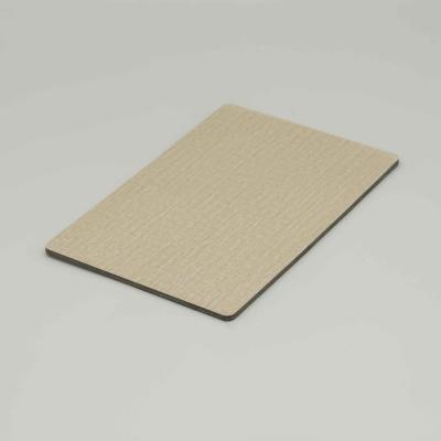 China Brown Exterior Wall Cladding Scratch Resistant Cloth Pattern Pvdf Coating On Aluminium for sale