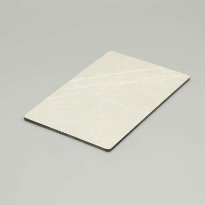 China A1 B1 Jazz White Interior Aluminium Composite Panel Uv Resistance Marble Acp Sheet for sale