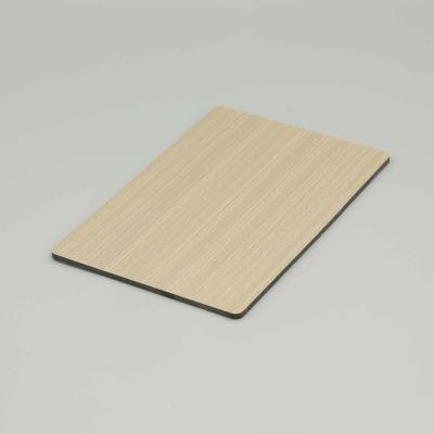 China PVDF Grey Wood Wooden Aluminum Composite Panel External Fachade Alum Composite Panel for sale