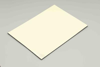 China Milky 4MM PVDF Aluminum Composite Panel 1.22 X 2.44m Exterior Wall Cladding Panel for sale