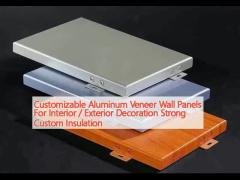 Customizable Aluminum Veneer Wall Panels For Interior / Exterior Decoration Strong Custom Insulation