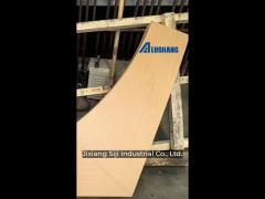 wooden grain type conventional panel aluminium facade outside wall cladding fluorocarbon coated