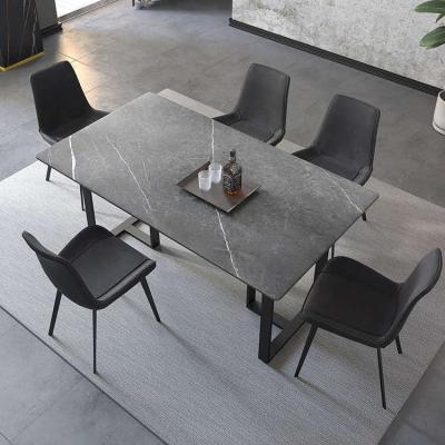 China Contemporary household steel legs dining table and chairs cheap wholesale for sale