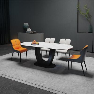 China (Other)Cheap Modern Adjustable Style Rock Panel Dining Table for sale