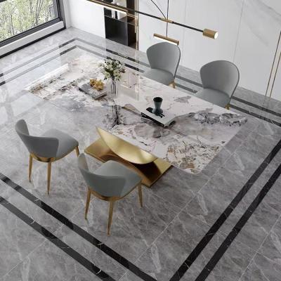 China Hot Selling (Other) Stainless Steel Adjustable Rock / Latest Marble Dining Table for sale