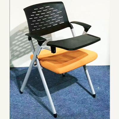 China Collapsible Folding Table And Chair Integrated Student Backrest Staff Meeting Office Chair for sale