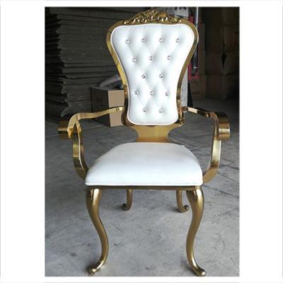 China Durable Customizable European Style Stainless Steel Hotel Wedding Chair for sale