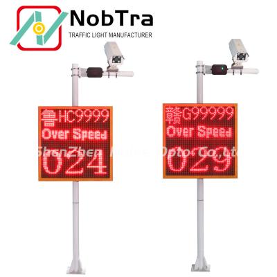 China Solar Advanced Vehicle speed display with High Accuracy Lpr Sign Red And Green for sale