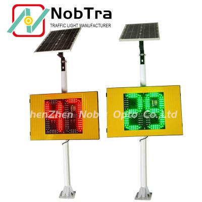 China 2 Digit Solar Radar Traffic Signal for Enhanced Traffic Management Beacon System IP54 for sale