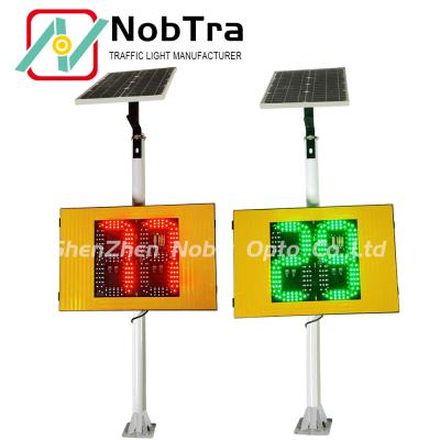 China 60Watt Solar Radar Detection With Red And Green Speed Limit Sign for sale