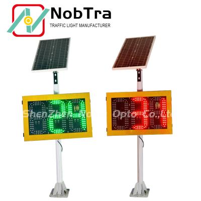 China Solar Traffic Signal Speed Limit Sign With Monitoring Radar Red and Green for sale