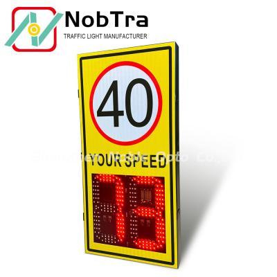 China Red Green Display Digital Speed Limit Signs with 200 Meters Radar Detection Distance 12watt 15watt Power Consumption for sale