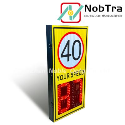 China Standard 200m Detection Distance Radar LED Speed Display Sign Solar for sale