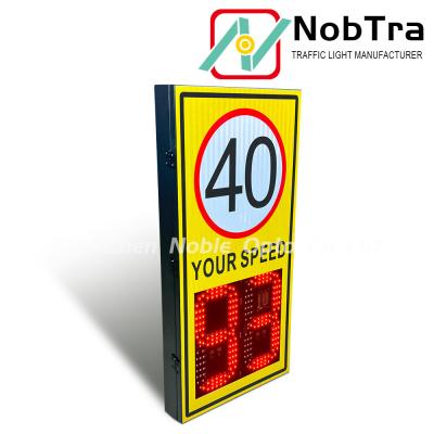 China Solar Powered LED Speed Sign with Integrated Radar Detector for sale