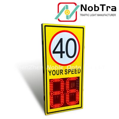 China IP54 Weatherproof Solar Powered Radar Speed Signs with Weatherproof Design and LED Display for sale