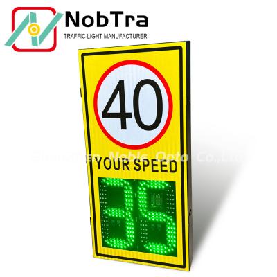 China Solar Powered LED Radar Speed Limit Sign with Lithium Battery and IP54 Rating for sale