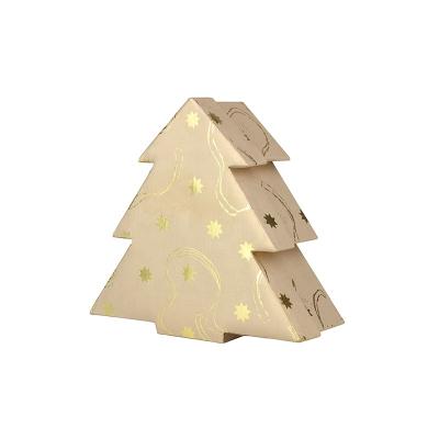 China Recyclable High Quality Christmas Tree Shaped Gift Packaging Paper Box With Custom Logo for sale