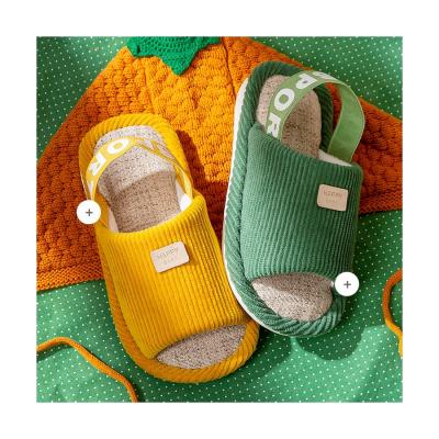 China 2021children's slippers high quality breathable children's home canvas slippers for sale