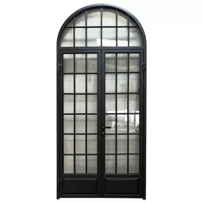 China Sound Insulation Arched Aluminum French Doors For Interior for sale