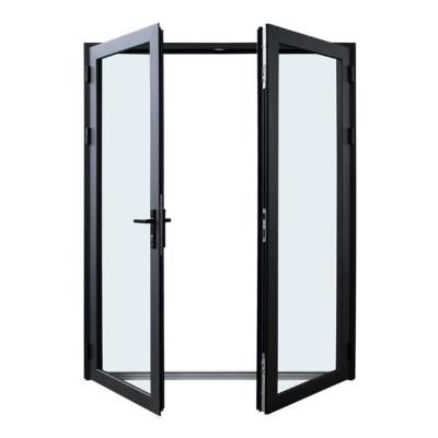 China 2022 New Design Prices Interior Sound Insulation Classified Glass Exterior French Doors Patio Style Door Aluminum Frenched Modern Black Interior Glass for sale