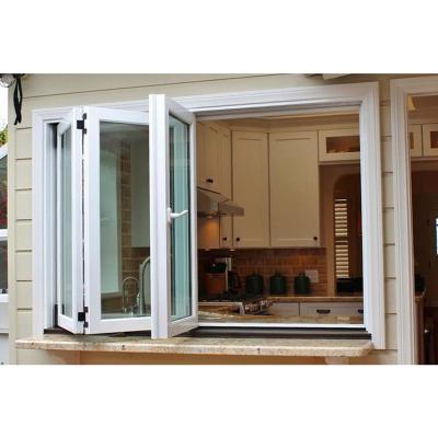 China Magnetic Screen Top 10 Supplier Fold Aluminum Bi-folding Glass Window And Door Aluminum Windows Folding for sale