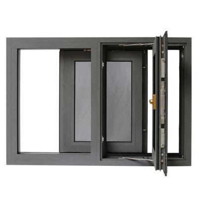 China Magnetic Heavy Duty Aluminum Exterior Double Glazed Sliding Screen Design Aluminum Alloy Window Glass Windows Price New Latest Big for sale