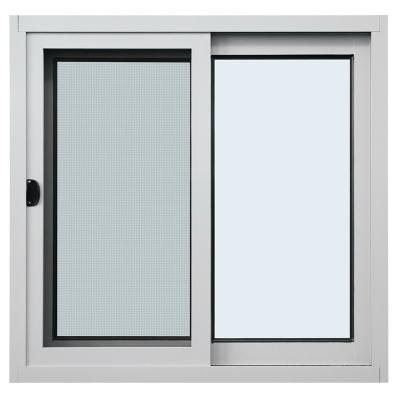 China Double Glazed Single Glazed White Aluminum Sliding Screen Glass Window Aluminum Profile Latest New Arrival Magnetic Exterior Design for sale