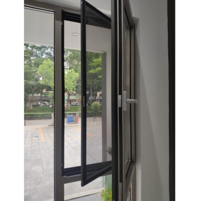 China Magnetic Screen KATA Vanguard Solutions Modern Vented Triple Opening Inward Glazed Aluminum Casement Windows Aluminum Window With Mosquito Net for sale