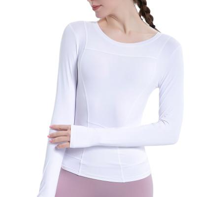 China Breathable Sports Shirt Gym Long Sleeve Top Breathable T-Shirt for sale