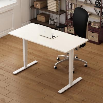 China White Electric Adjustable Standing Height Table (Height) Adjustable Desks Framed Dual Motor Sit Stand Desk for sale