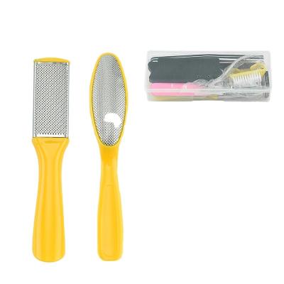 China 20-Piece Stainless Steel Set Dead Skin Removing Calluses Pedicure Device Pumice Pedicure Knife Rub Scraping Foot Board Set JX123 for sale