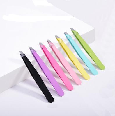 China Wholesale Professional Colorful Eyebrow Lash Tweezers Customized Stainless Steel Eyebrow Tweezers Eyebrow Scissors for sale