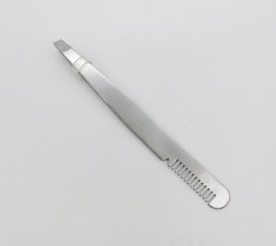 China Eyebrow Wholesale Customized Stainless Steel Eyebrow Eyelash Tweezers Low Moq Eyebrow Tweezers With Comb for sale