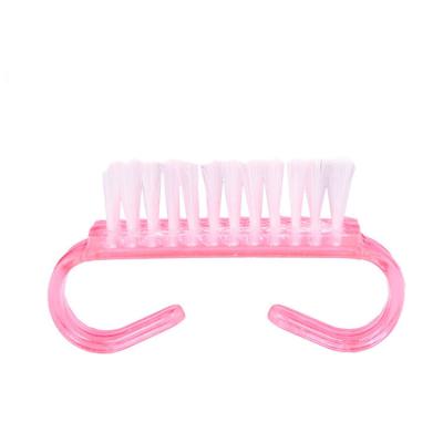 China Plastic Nail Beauty Products Cleaning Brush Red Powder Makeup Buffing Polishing Cleaning Brush JX12 for sale