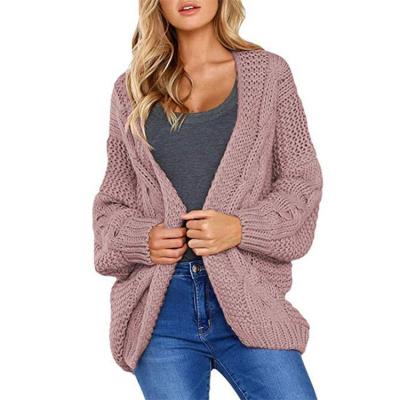 China Breathable Plus Size Loose Oversized Women Crochet Chunky Knit Cardigan Sweater for sale