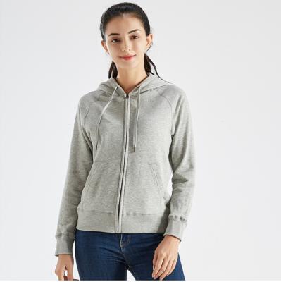 China Autumn Women Breathable Solid Color Spring And Zipper Hoodies for sale