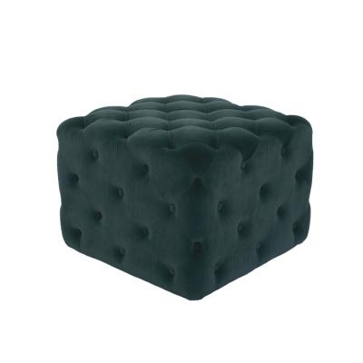 China With Buttons Leisure Stool Green Velvet Stool Nordic Chesterfield Stool for sale