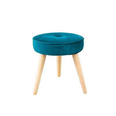 China Modern Vintage Specification Decorative Acrylic Small Round Solid Wood Counter Shaped Foot Cloth Sofa Shoe Fitting Stool for sale